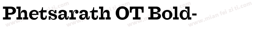 Phetsarath OT Bold字体转换